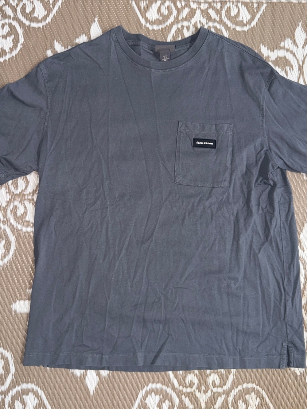 Haggar Short-Sleeve Pocket Tee in Charcoal Gray
